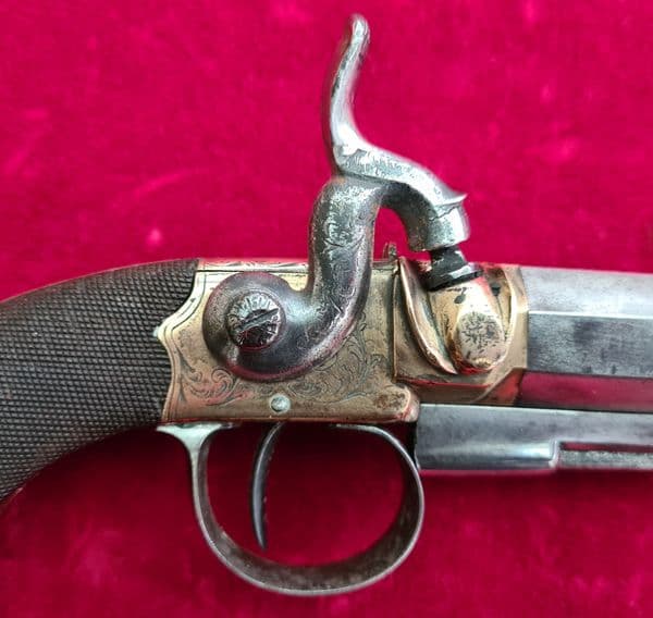 A scarce English .60 Percussion belt pistol by HOLLIS of CHELTENHAM. Circa 1836. Ref 3616
